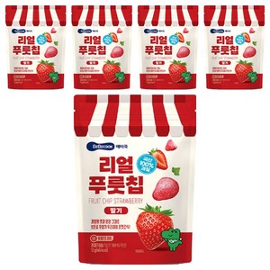 베베쿡 리얼푸룻칩 딸기, 12g, 5개
