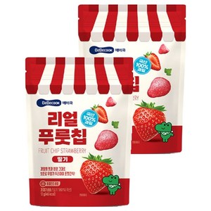베베쿡 리얼푸룻칩 딸기, 12g, 2개