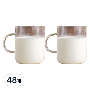 마카 내열 머그컵 300ml M-05, 투명, 48개
