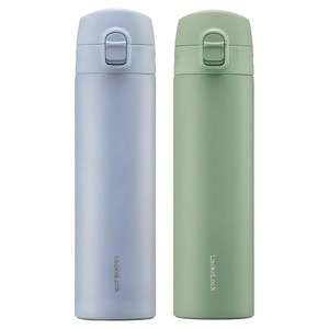 락앤락 데일리 슬림핏 원터치 텀블러, 블루, 그린, 400ml, 2개