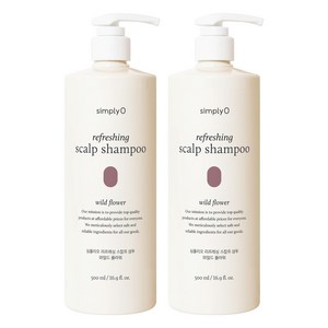 심플리오 리프레싱 스칼프 샴푸 와일드플라워, 500ml, 2개