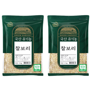 두보식품 국산 유기농 찰보리, 2kg, 2개