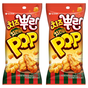 오리온 치즈뿌린 치킨팝, 65g, 2개