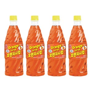 오뚜기 오쉐프 오렌지 시럽, 1kg, 4개