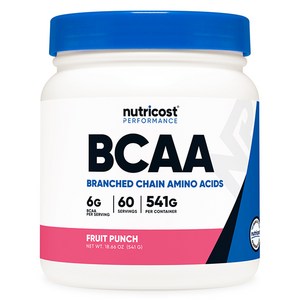 뉴트리코스트 BCAA 파우더 과일펀치향, 1개, 541g