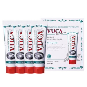 뷰카 클래식 고불소 구취케어 치약, 210g, 1개입, 4개