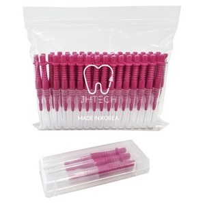 스마일브러쉬 치간 칫솔 I형 SSSS 레드, 0.6mm, 50개입, 1개