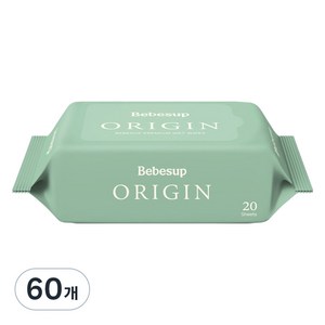 베베숲 오리진 유아물티슈 휴대형, 50g, 20매, 60개
