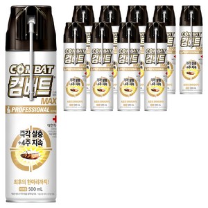 컴배트 프로페셔널 맥스 바퀴용 살충제, 500ml, 10개