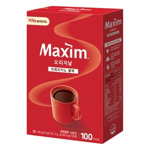 맥심 오리지날 아메리카노 블랙 원두커피스틱, 1g, 100개입, 1개