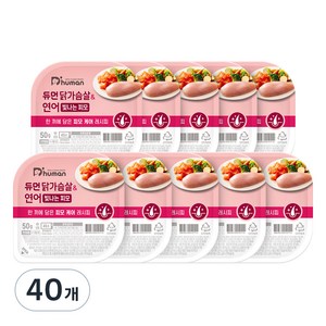 듀먼 전연령용 강아지 빛나는피모 화식사료, 닭+연어, 50g, 40개