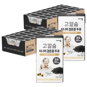 케어웰 고칼슘 시니어 검은콩 두유, 48개, 140ml