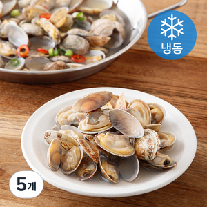 바른씨 자숙피 바지락 (냉동), 5개, 500g