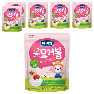아이얌 그릭요거볼, 딸기맛, 20g, 6개