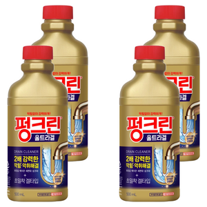 펑크린 울트라겔 배수관 세정제, 500ml, 4개