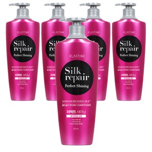 엘라스틴 퍼펙트 샤이닝 골드실크 컨디셔너 실크리페어, 550ml, 5개