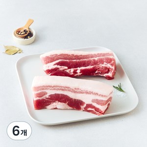 미국산 삼겹살 수육보쌈용 (냉장), 6개, 600g