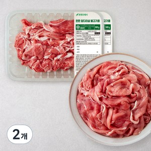 한돈 앞다리살 불고기용 (냉장), 500g, 2개
