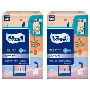 잘풀리는집 리얼실키 천연펄프 미용티슈 2겹, 250매입, 6개 골드박스 특가
