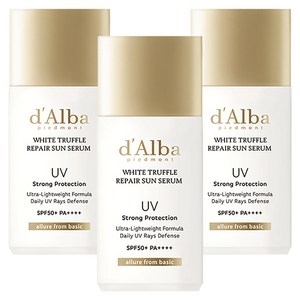 달바 화이트 트러플 리페어 선세럼 SPF50+ PA++++, 35ml, 3개