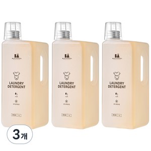 비지엔젤 초고농축 아기 세탁세제 코튼블라썸, 3개, 1L