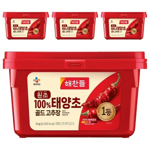 해찬들 태양초 골드 고추장, 2kg, 4개