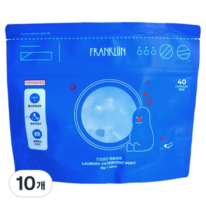 FRANKLIIN 아기 캡슐세제, 8g, 40개입, 10개