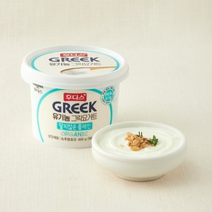 일동후디스 유기가공식품 인증 유기농 그릭요거트 달지않은 플레인, 450g, 1개