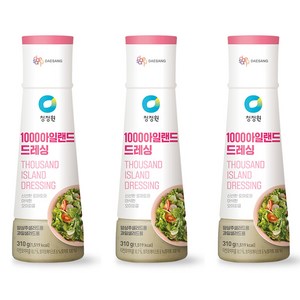 청정원 1000 아일랜드 드레싱, 310g, 3개