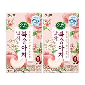 순작 콜드브루 과일허브티 납작 복숭아차, 1.8g, 20개입, 2개