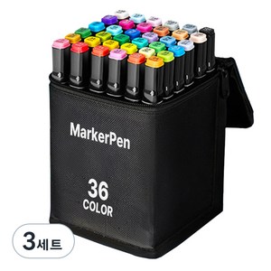 다다 디자인 드로잉 마커펜 천케이스, 36색, 3세트