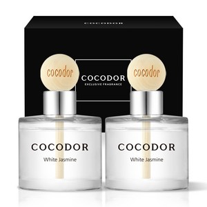 코코도르 우드볼 차량용 디퓨저 50ml 2개입, 화이트쟈스민, 1개