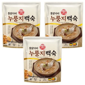 오뚜기 통닭다리 누룽지 백숙, 3개, 500g