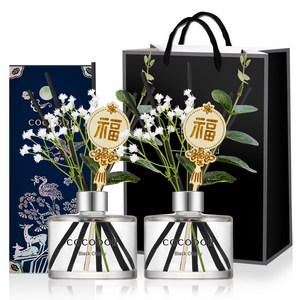코코도르 전통 디퓨저 200ml 2개입+쇼핑백 세트, 블랙체리, 1개
