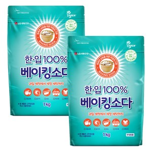 한입 100% 베이킹소다 알파 다목적세제, 1kg, 2개