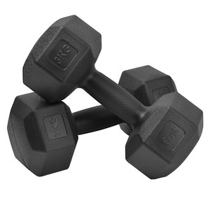 코멧 스포츠 육각 덤벨 아령 블랙, 3kg, 2개