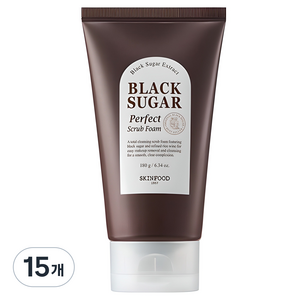 스킨푸드 블랙슈가 퍼펙트 스크럽 폼, 180g, 15개