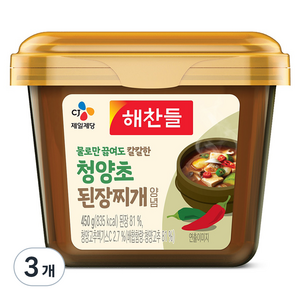 물로만 끓여도 칼칼한 청양초 된장찌개양념, 450g, 3개