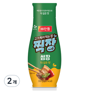 해찬들 찍장 쌈장 튜브형, 300g, 2개