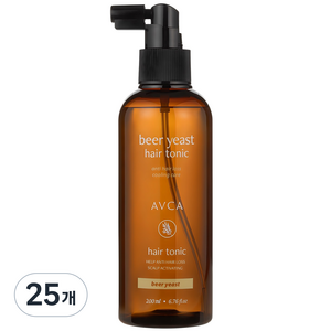 아브카 두피케어 탈모증상완화 맥주효모 헤어토닉, 200ml, 25개