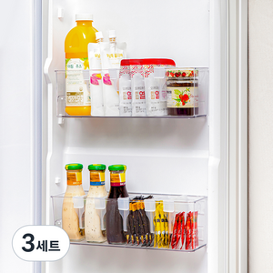 일상공감 나눠보칸 다용도 냉장고 칸막이 세트, 3세트, 투명