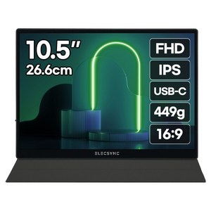 알렉싱크 휴대용 모니터 FHD 터치 서브 보조 덱스 미러링, 26.67cm, S10T