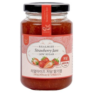 리얼마이즈 저당 딸기잼, 280g, 1개