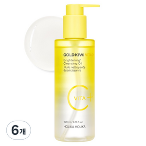 홀리카홀리카 골드키위 비타C 플러스 브라이트닝 클렌징 오일, 6개, 200ml