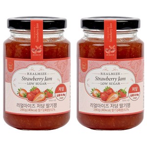 리얼마이즈 저당 딸기잼, 280g, 2개