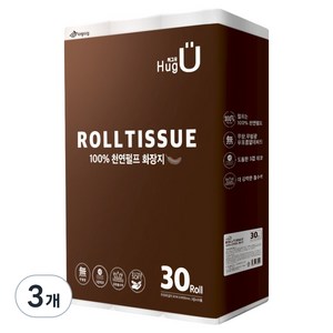 dajungdagam 허그유 천연펄프 3겹 고급롤 화장지, 30m, 30롤, 3개