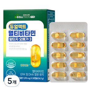 이너랩 듀얼액트 멀티비타민 알티지 오메가3, 30정, 5개