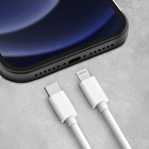 홈플래닛 MFI 공식인증 Lightning 8핀-C타입 아이폰 호환 충전 케이블, 1.5m, 화이트, 1개