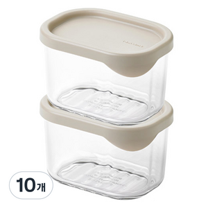 글라스락 모듈러 재료보관 유리용기 300ml, 1개입, 10개