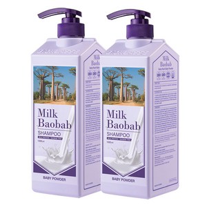 밀크바오밥 샴푸 베이비파우더향, 1L, 2개